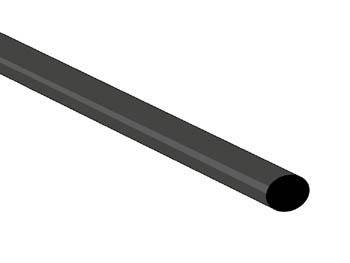Shrinkable Tube 2:1 - 4.8mm - Black - 1m - Low-cost