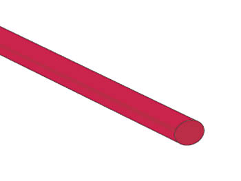 Gaine Thermoretractable 2:1 - 4.8mm - Rouge - 50-pk