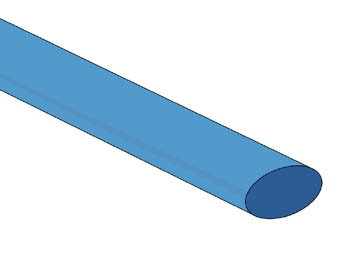 Gaine Thermoretractable 2:1 - 9.5mm - Bleu - 25-pk