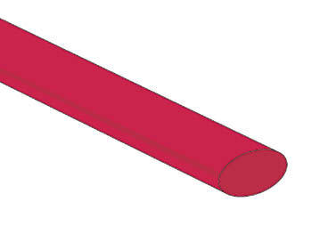 Gaine Thermoretractable 2:1 - 9.5mm - Rouge - 25-pk