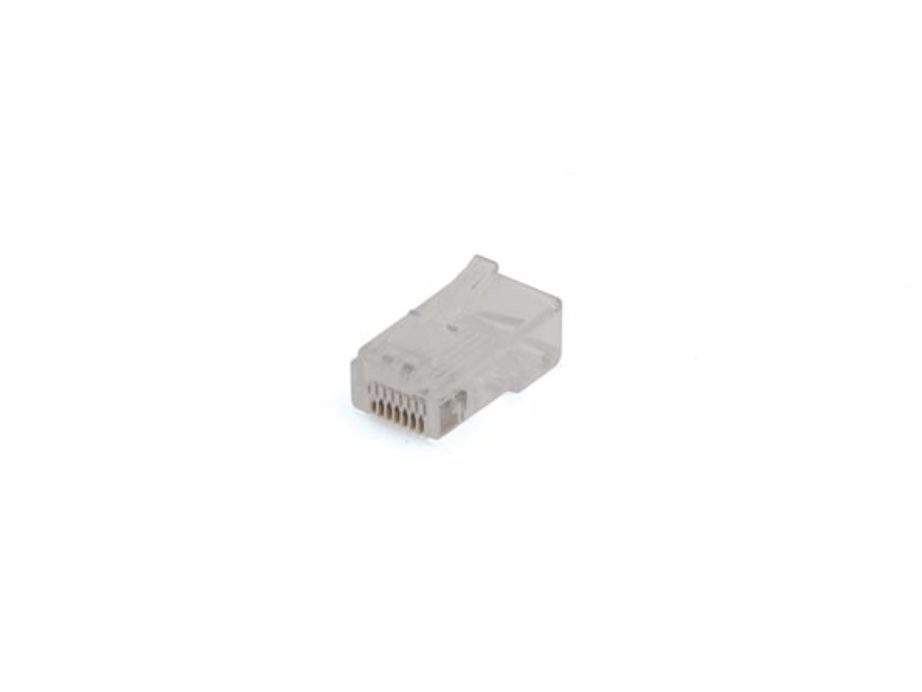 Modular Connector Rj45 8p8c For Round Cables, 25pcs In Blister