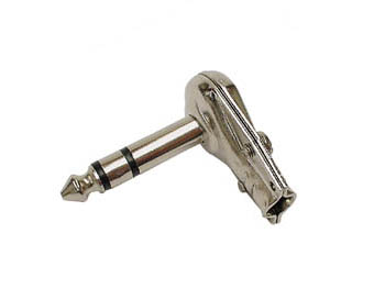 JACK MALE COUDE (90) 6.35mm STEREO NICKEL