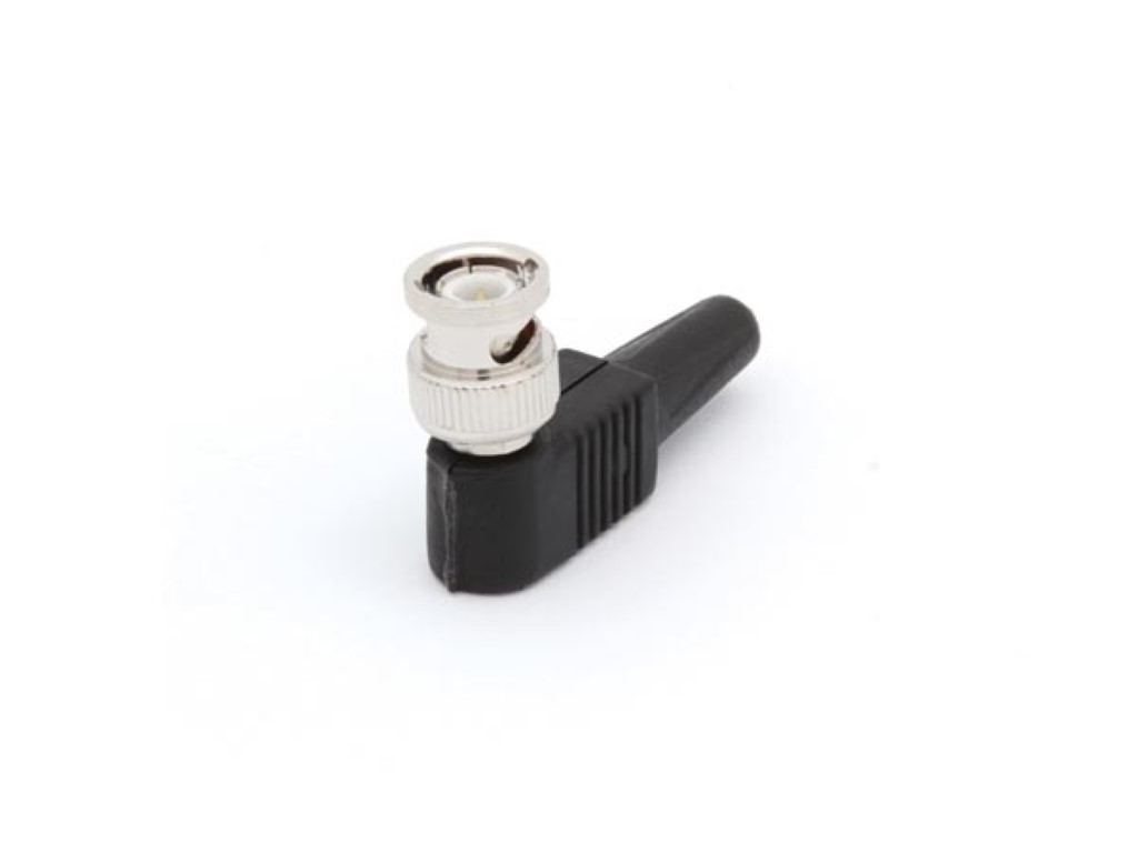 Bnc Male 90� Screw Connection With Black Boot
