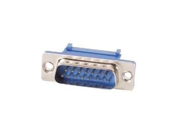 Subd Connector For Flatcable, Straight, With Flange, 2.54mm, 15p Male