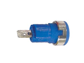 4mm Plug Female Blue, Faston Connection, Chassis Mount, Iec1010