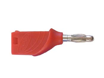 4mm Plug Male Red, Solder Connection, Stackable