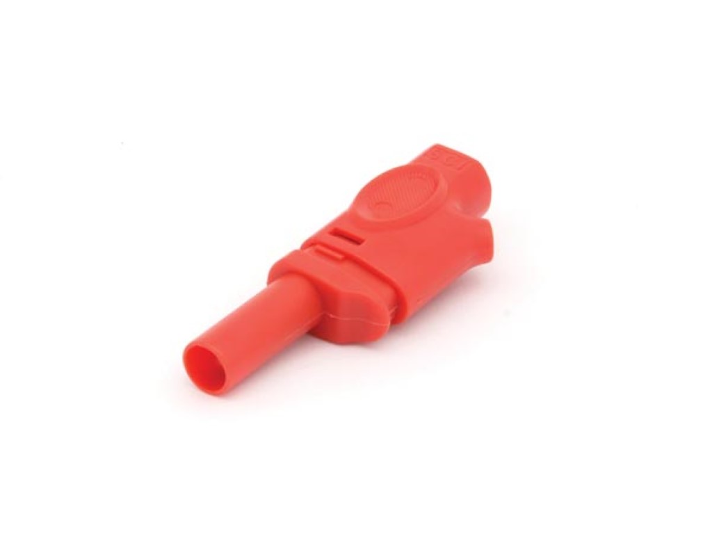 4mm Plug Male Red, Solder Connection, Stackable, Iec1010