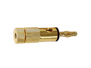 4mm Plug Black, Gold Plated, Stackable, Fast Cable Connection