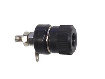4mm Plug Female Black, Chassis Mount, In=20a