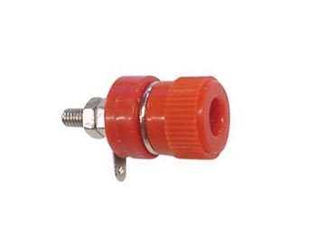 4mm Plug Female Red, Chassis Mount, In=20a