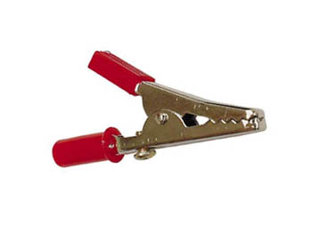 Alligator Clip With Red Boot, Screw, 55mm