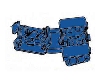 Raccord Instantane Bleu, 10pcs/blister