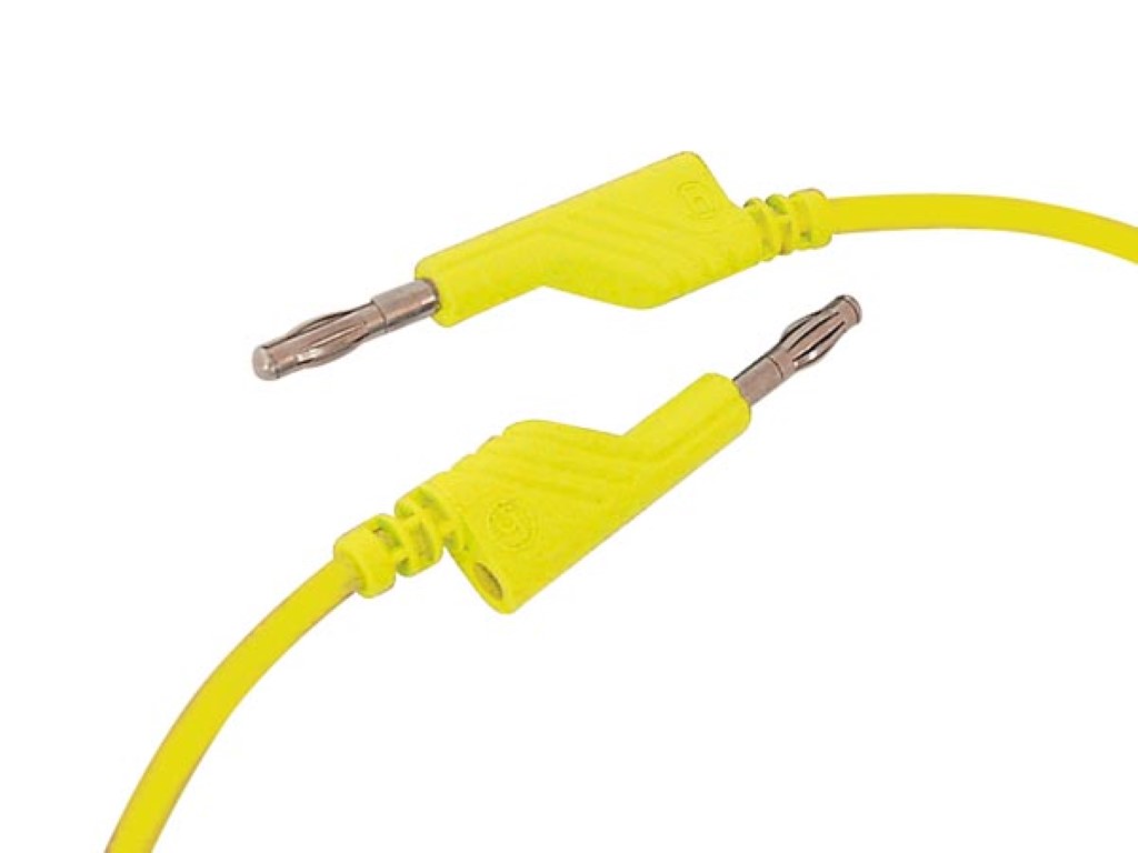 Silicon Protected Measuring Lead 50cm, Yellow, Outlet 4mm (mln-sil / 1)