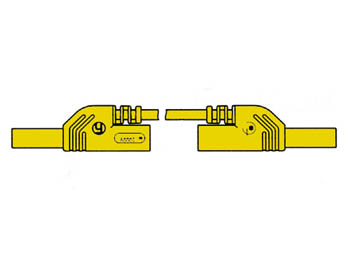 Contact Protected Measuring Lead 50cm, Yellow, Onward Outlet 4mm - Mlb-sh/ws50/1