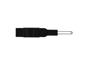 Adapter Plug Male 2mm, Female 4mm, Black - Mzs2