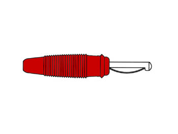 Fully Mating Wire Plug Passthrough, Red, 4mm, Solder Connection - Vq30