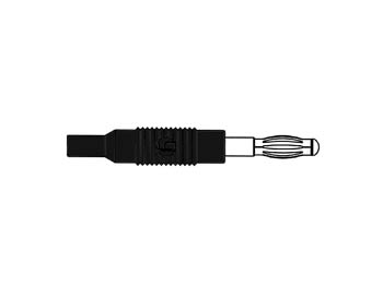 Adapter Plug Male 4mm, Female 2mm, Black - Mzs4