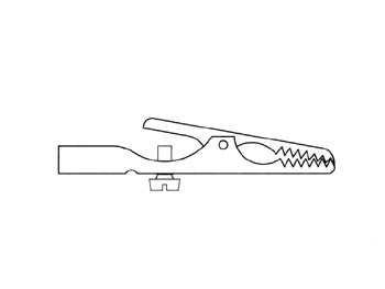 Steel Crocodile Clip, Female Socket 4mm - Ags 20