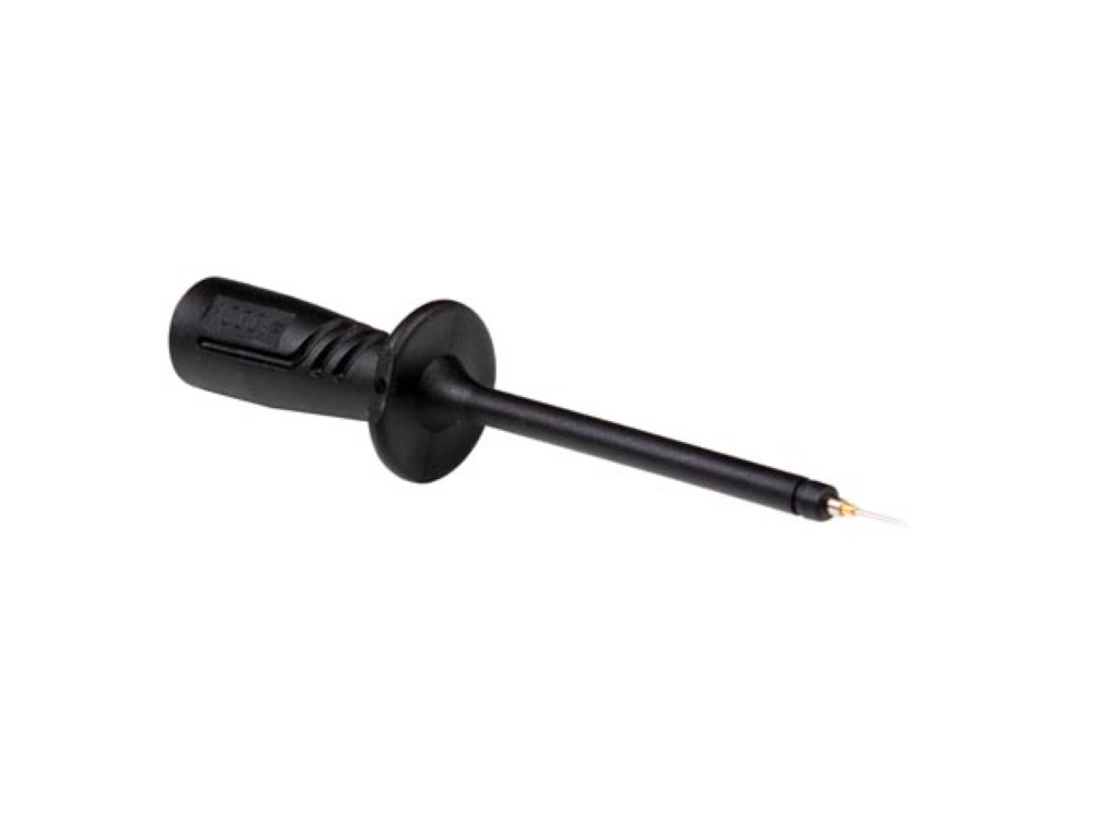 Test Probe With Spring Wire Tip, Female Socket 4mm, Black - Pruf2610ft