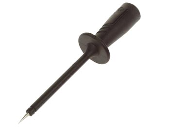 Test Probe With Elastic,shatter-proof Insulated Sleeve, Female Socket 4mm Safety (pruef2600 Black)