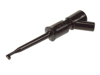 Miniature Clamp-type Test Probe With 2mm Socket Connection (kleps2bu) - Black