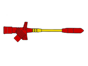 Safety Test Probe With Split Test Clamp, Red, Female Socket 4mm - Kleps2700 (iec1010)