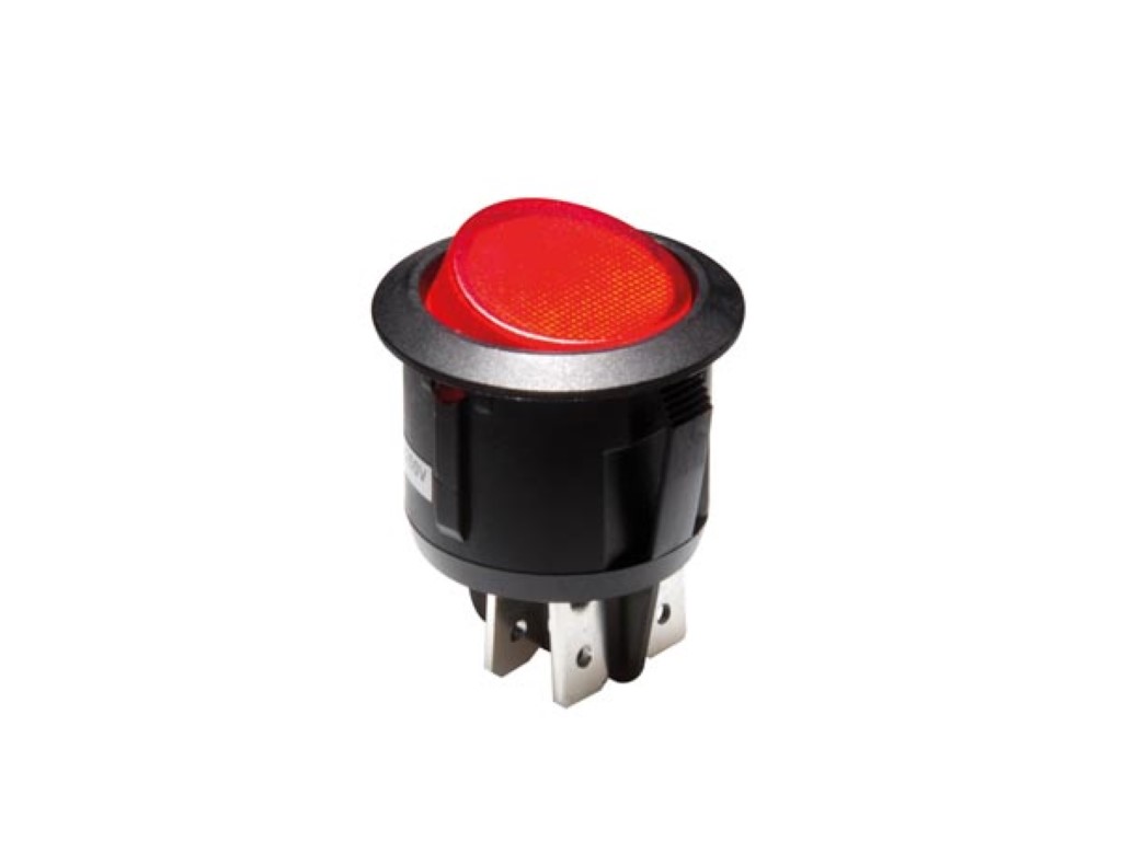 Red Illuminated  Rocker Switch 1p/on-off
