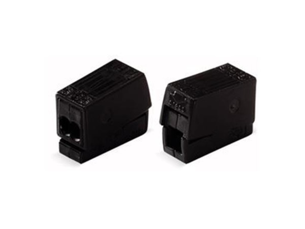 Power Supply Connector - 2 Entry - Black