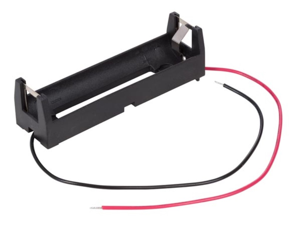 Battery Holder For 1 X Lithium 18650 Cell (with Leads)