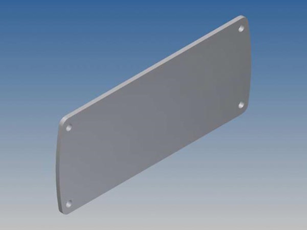 Aluminium Panel For Tekam 3 - Silver - 105.77 X 45.8 X 2 Mm