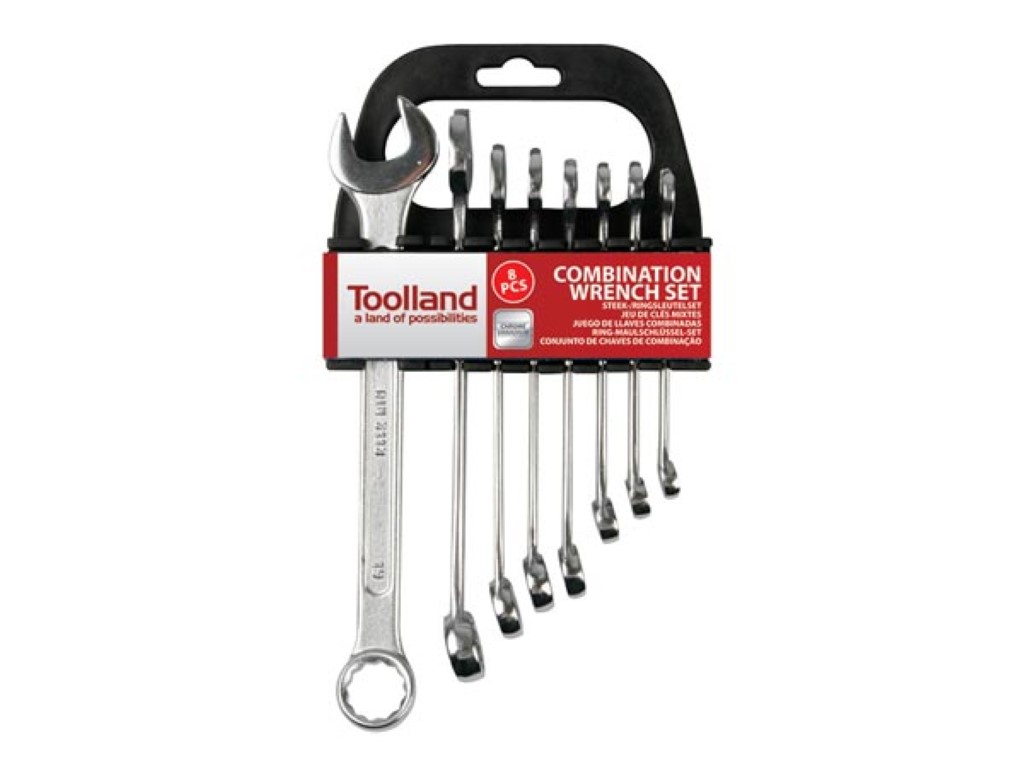 8-pc combination Wrench Set 8 - 19mm