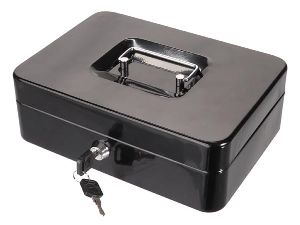 Cash Box - With Euro Coin Tray - 18 X 25 X 9 Cm
