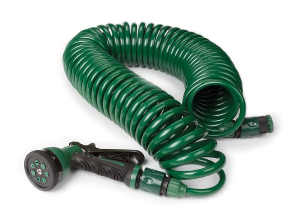 Spiral Garden Hose With Nozzle - 15 M