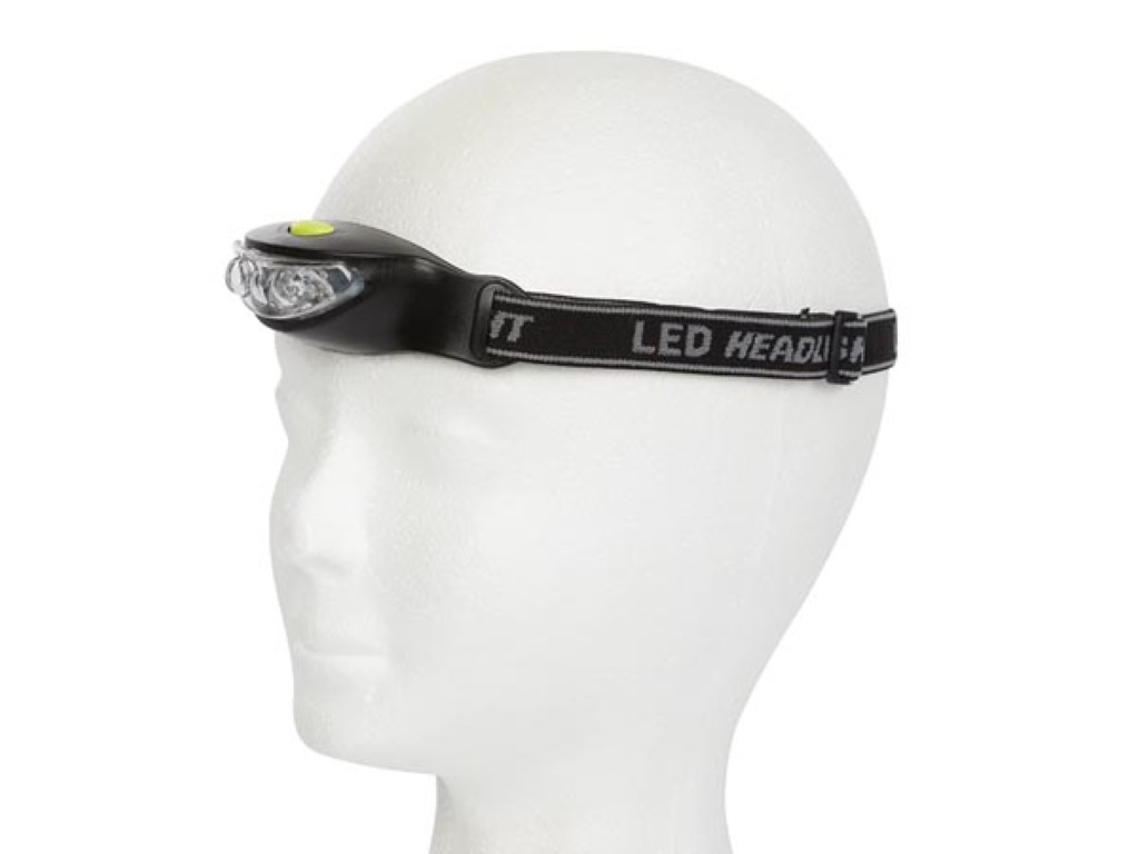Headlamp With 3 Ultrabright White LEDs