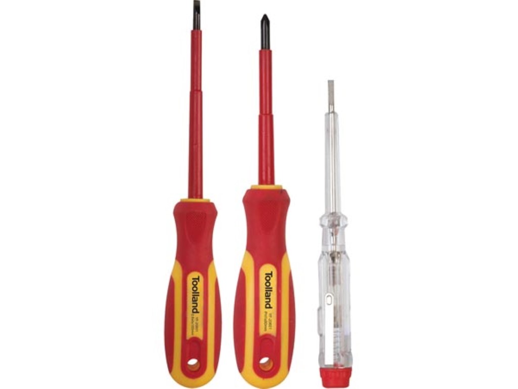 Set Of 2 Insulated Screwdrivers + Voltage Tester