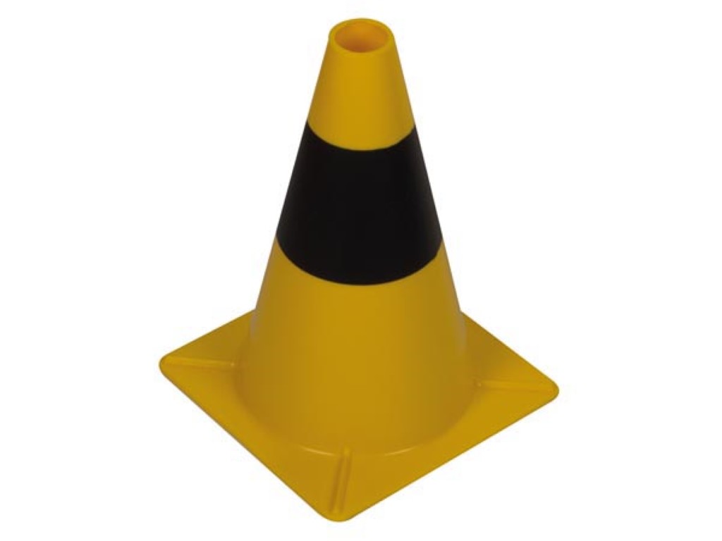 Cone De Signalisation Jaune/noir 30cm
