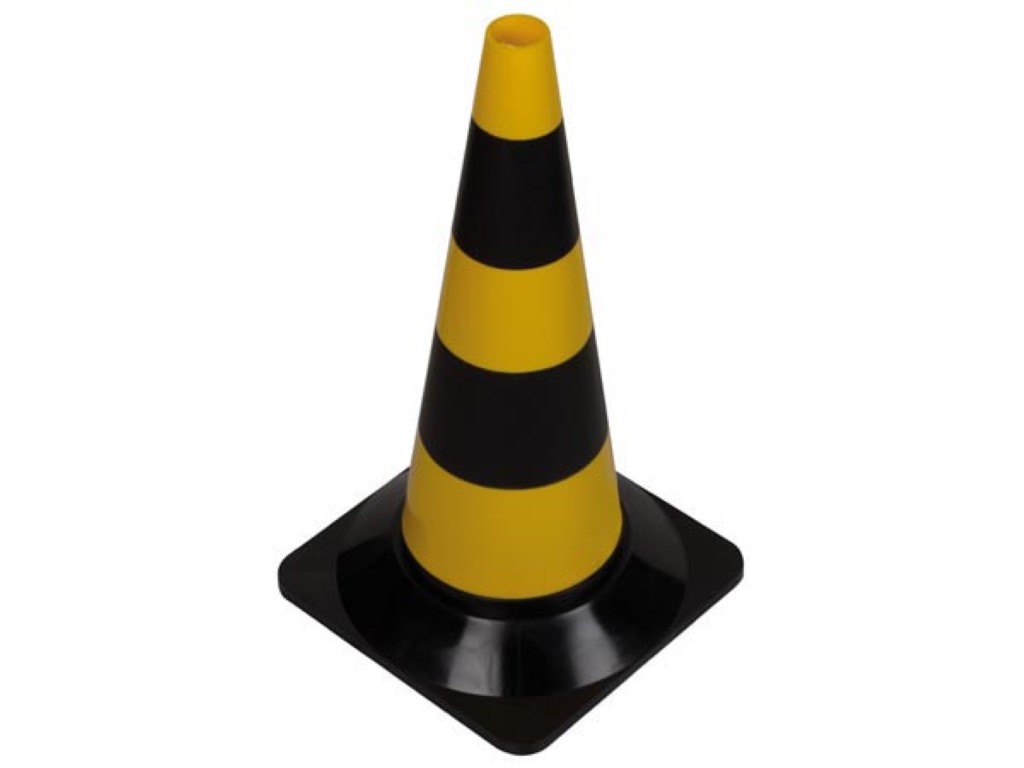 Cone De Signalisation Jaune/noir 50cm