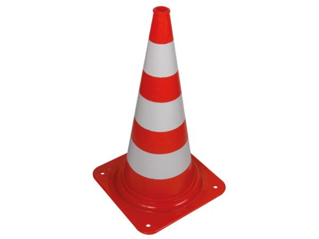 Cone De Signalisation Rouge/blanc 75cm