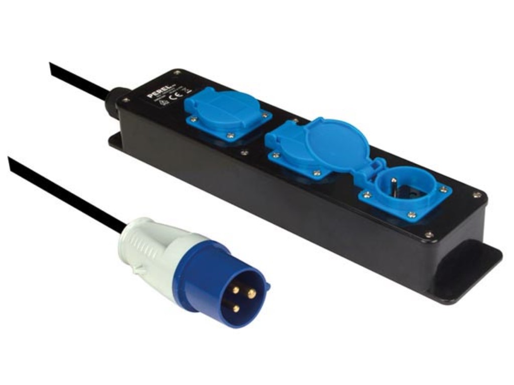 Adaptor Cee Plug To 3-way Schuko Socket-outlet