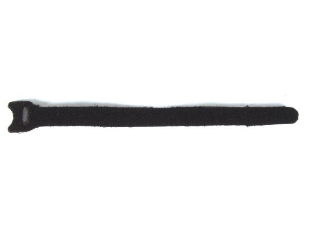 Black Hook & Loop Cable Straps - 12.5 X 205mm 10-pk