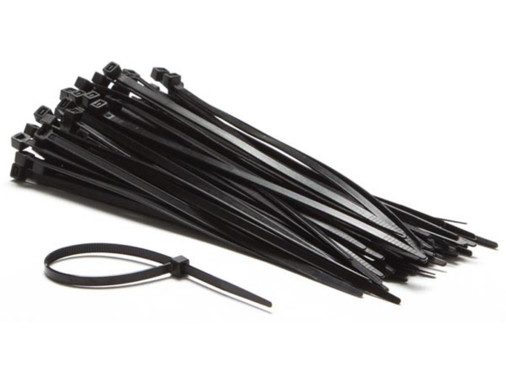 Nylon Cable Tie Set -  4.8 X 200mm - Black (100pcs)