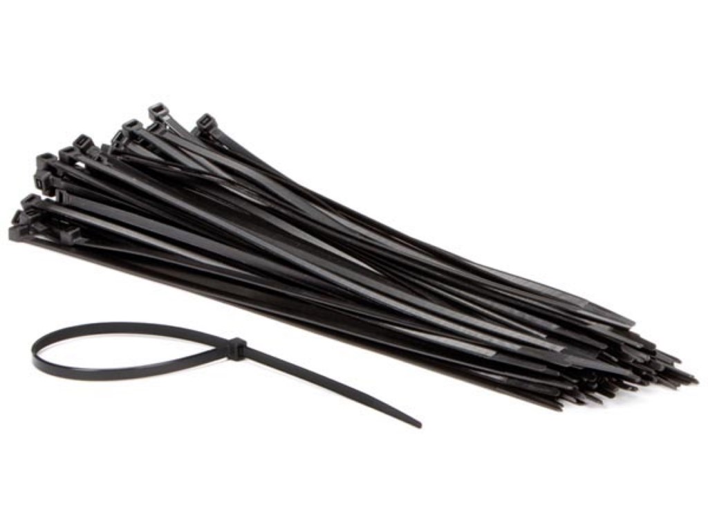Nylon Cable Tie Set - 4.8 X 300mm - Black (100pcs)