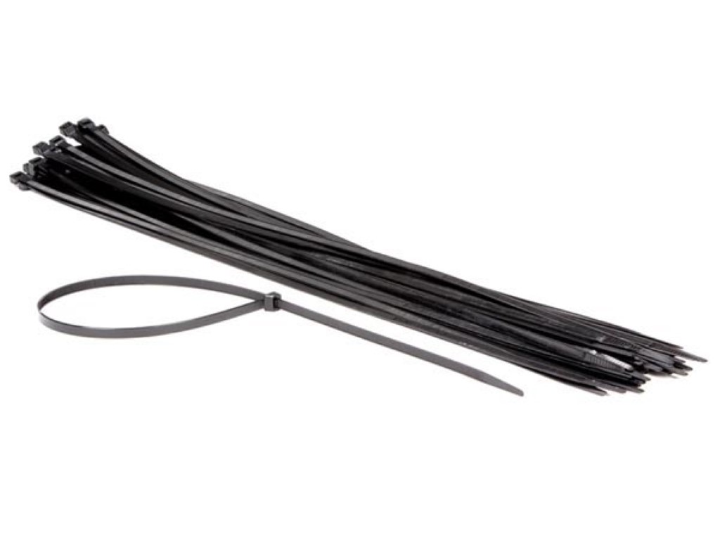 Nylon Cable Tie Set - 9 X 750mm - Black (50pcs)