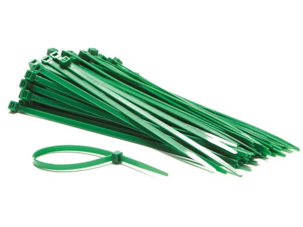 Nylon Cable Tie Set - 4.8 X 200mm - Green (100pcs)