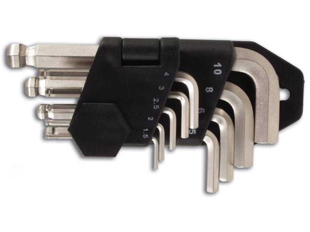 Ballpoint Hex Key Wrench Set - 9 Pcs