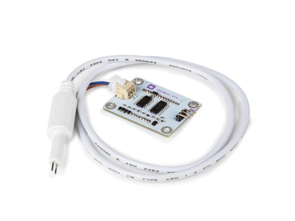 Tds Sensor, For Water Quality, 3.3-5.5 Vdc, Measuring Range 0-1000 Ppm, Cable Length 60 Cm, White