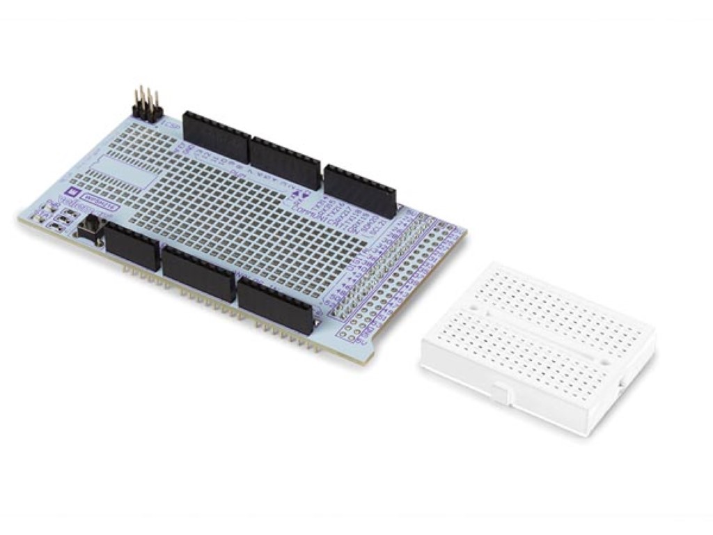 Protoshield For Arduino Mega, Prototyping Mini Breadboard, Reset Button, led