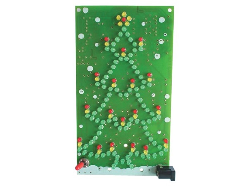 Soldering Kit, Diy, Luxury Christmas Tree, 134 LEDs, 18 Flashing Candles, On/off Switch