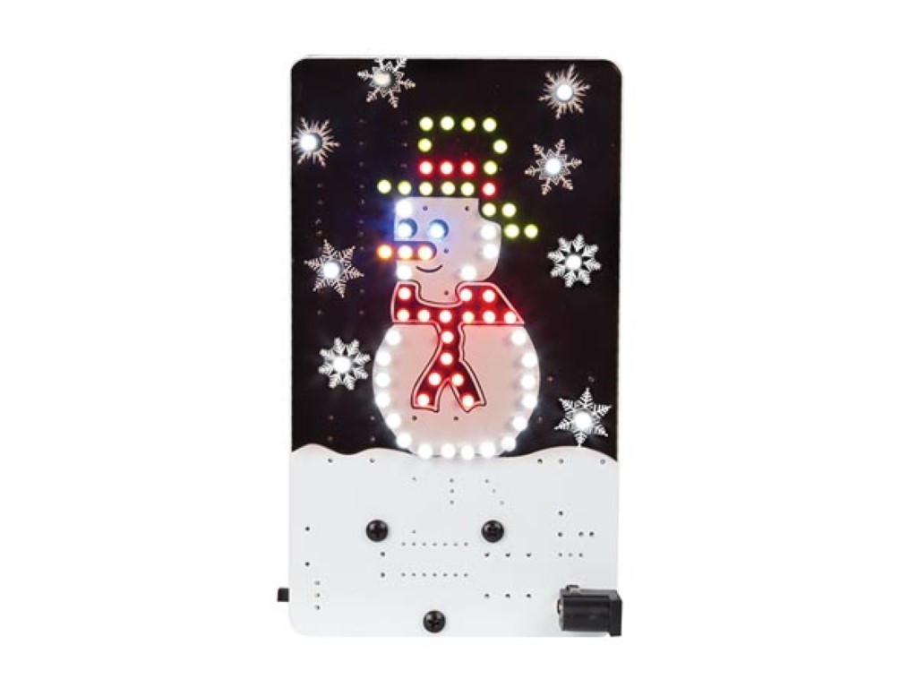 Soldering Kit, Diy, Animated Snowman, 69 LEDs, Colorful Christmas Decoration