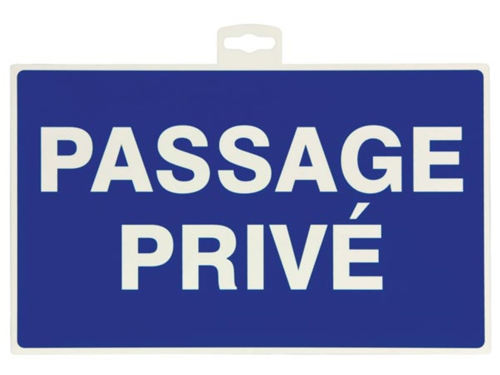 Taliaplast - Panneau - Passage Priv'